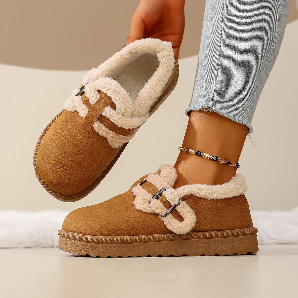 Women's BerryBirk Cozy Clogs – Retro Faux Fur Platform Snow Boots